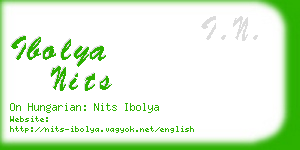 ibolya nits business card